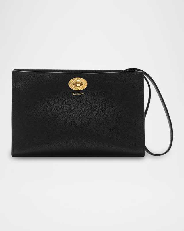 Cotswolds Grainy Leather Pouch Bag